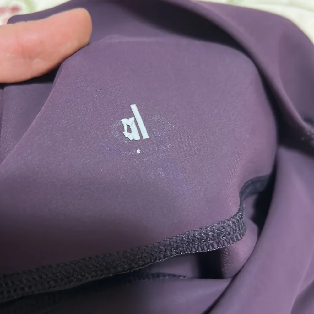 ALO YOGA HIGH-WAIST RIPPED WARRIOR Purple EGGPLANT XS